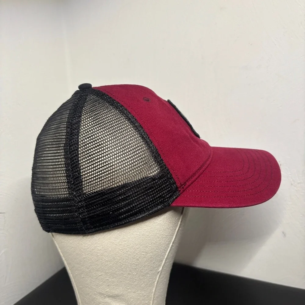 The North Face Snapback Trucker Hat Red One‎ Size Adjustable Mesh Back 6 Panel
